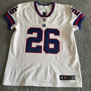 2021 Nike Elite Saquon Barkley NFL New York Giants Home White Jersey 48 XL